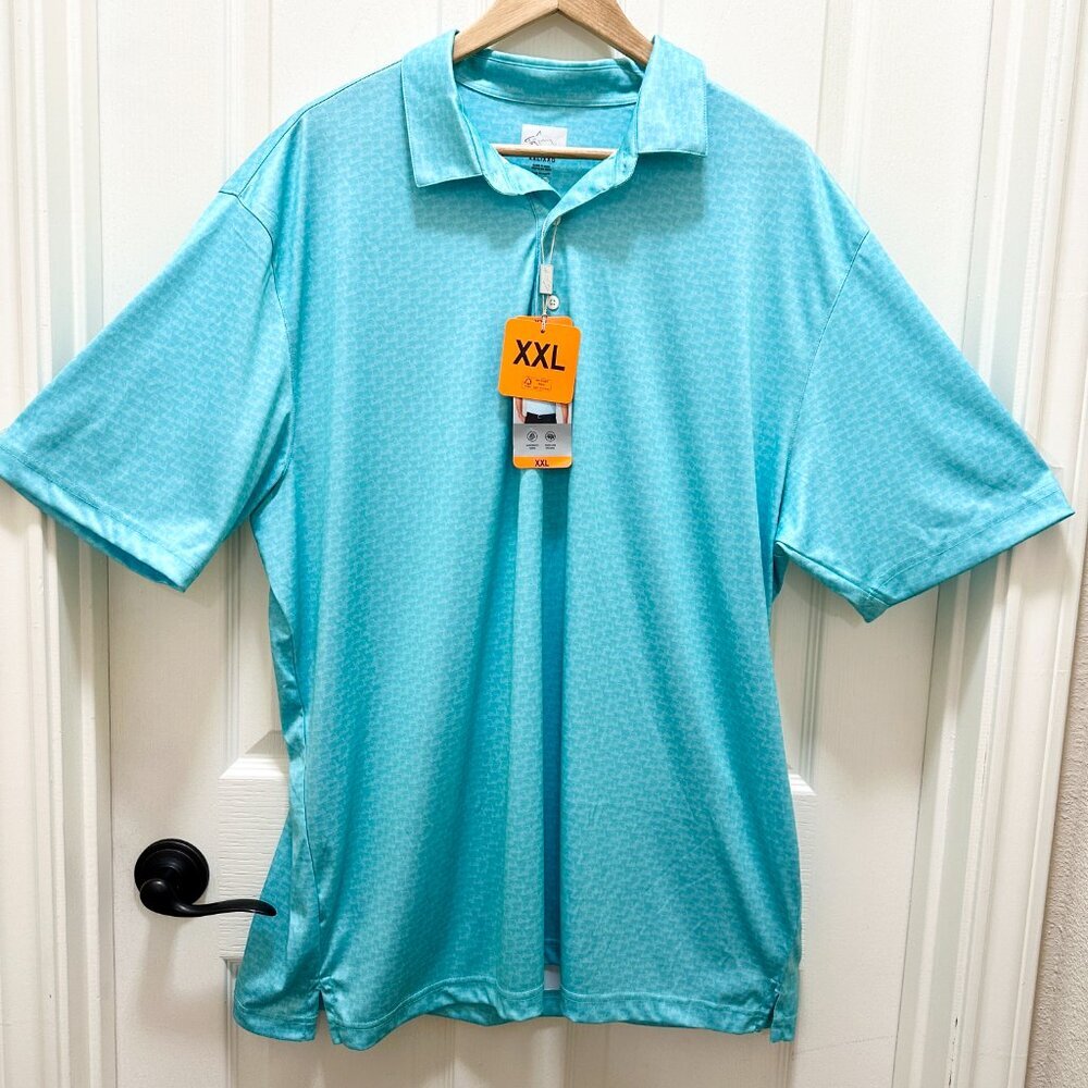 Greg Norman Men's ML75 Polo Shirt Size XXL Moisture Wicking Performance Golf NEW
